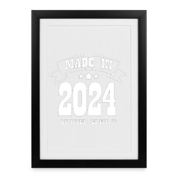 Vintage Vibes made in 2024 - Affiche encadrée (27 × 37 cm) - noir - Devant