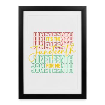 Juneteenth For Me Free-ish Since 1865 Independence - Framed poster (27 × 37 cm) - black - Front