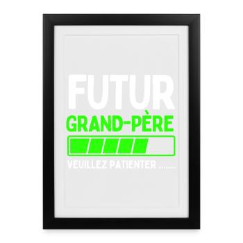 Futur grand-père - Affiche encadrée (27 × 37 cm) - noir - Devant