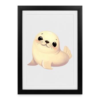Seal - Framed poster (27 × 37 cm) - black - Front