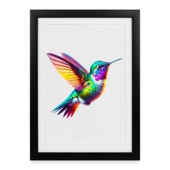 Hummingbird - Framed poster (27 × 37 cm) - black - Front