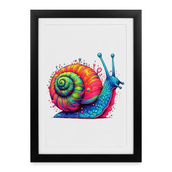 Escargot - Affiche encadrée (27 × 37 cm) - noir - Devant