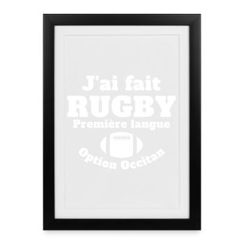 Rugby, Rugby, Rugby Sport - Framed poster (27 × 37 cm) - black - Front