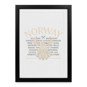 Norway - Viking Beard - Mosses - Framed poster (27 × 37 cm) - black - Front
