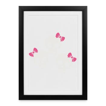 Cute Skull with Bows - Framed poster (27 × 37 cm) - black - Front