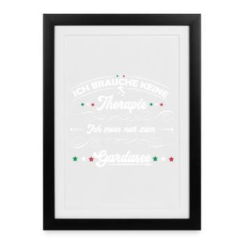 Gardasee, Therapie - Gerahmtes Poster (27 × 37 cm) - Schwarz - Vorne