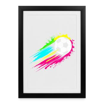 Football - Affiche encadrée (27 × 37 cm) - noir - Devant