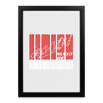 Be So Real as You Can – Bold Statement Shirt - Framed poster (27 × 37 cm) - black - Front