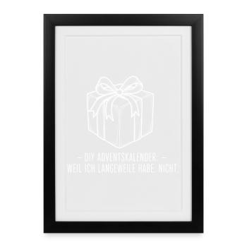 DIY Advent Calendar - Framed poster (27 × 37 cm) - black - Front