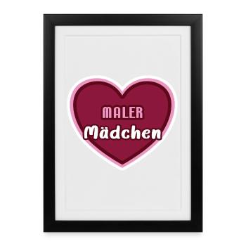 Painter Girl Painter Painter Girl Apprentice - Framed poster (27 × 37 cm) - black - Front