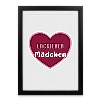 Painter Girl Children Painter Trainee Trainee - Framed poster (27 × 37 cm) - black - Front