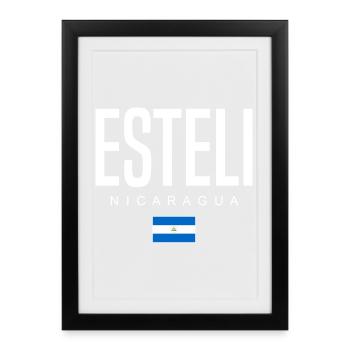 Esteli Nicaragua Nicaraguan - Framed poster (27 × 37 cm) - black - Front