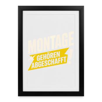 Mondays should be abolished – Funny Anti-Monday - Framed poster (27 × 37 cm) - black - Front