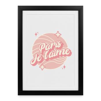 paris I love you - Framed poster (27 × 37 cm) - black - Front