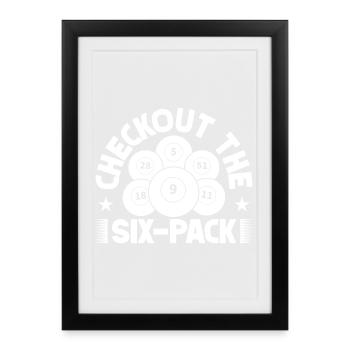 Bingo Player Checkout The Six-Pack Bingo - Framed poster (27 × 37 cm) - black - Front