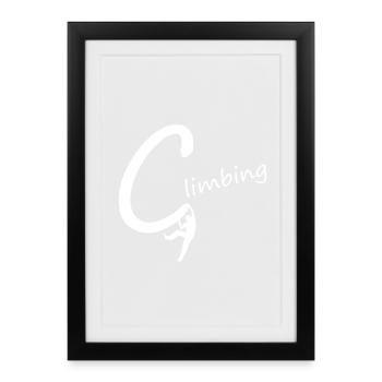 Grimper la Lune : Aventure nocturne - Affiche encadrée (27 × 37 cm) - noir - Devant