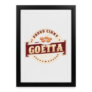 Saucisse Goetta Proud Cinny Goetta Squad - Affiche encadrée (27 × 37 cm) - noir - Devant