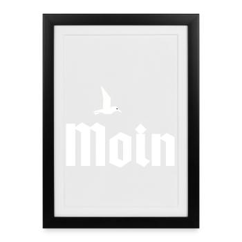 Moin Design with Seagull - Love of Home - Framed poster (27 × 37 cm) - black - Front