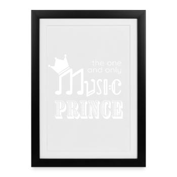 Music Prince - Gift for Boys Who Love Music - Framed poster (27 × 37 cm) - black - Front