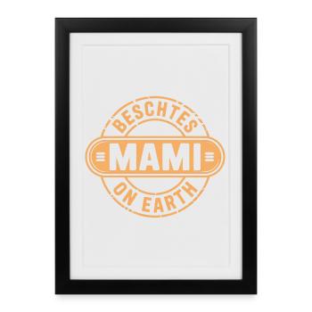 Meilleure maman Suisse Allemande Fête des mères - Affiche encadrée (27 × 37 cm) - noir - Devant