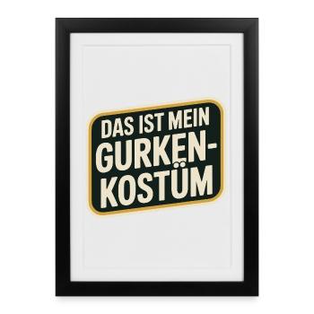 Concombre C’est mon concombre Costume Carnaval Carnaval - Affiche encadrée (27 × 37 cm) - noir - Devant