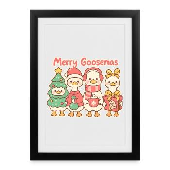 Merry Goosemas Trio, Ducklins  - Framed poster (27 × 37 cm) - black - Front