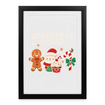 Christmas Christmas Squad - Funny Candy - Framed poster (27 × 37 cm) - black - Front