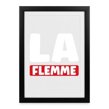 Lazy - Framed poster (27 × 37 cm) - black - Front