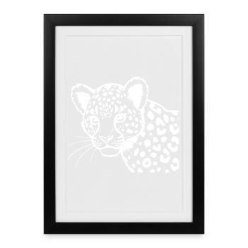 Leopard - Framed poster (27 × 37 cm) - black - Front