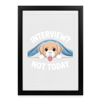 Lazy Labrador, Sleepy Puppy - Framed poster (27 × 37 cm) - black - Front