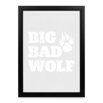 Bad Wolf Halloween Costume Bad Wolf - Framed poster (27 × 37 cm) - black - Front