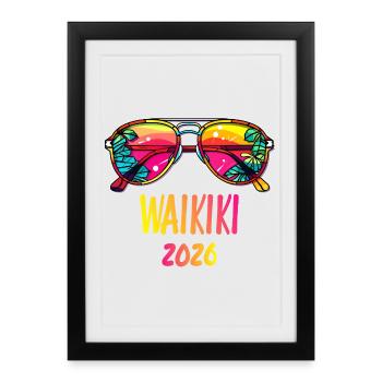 Waikiki 2026 Sunglasses - Framed poster (27 × 37 cm) - black - Front