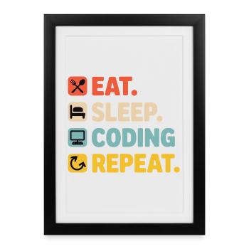 Programmer's Life Humor for Programmers - Framed poster (27 × 37 cm) - black - Front