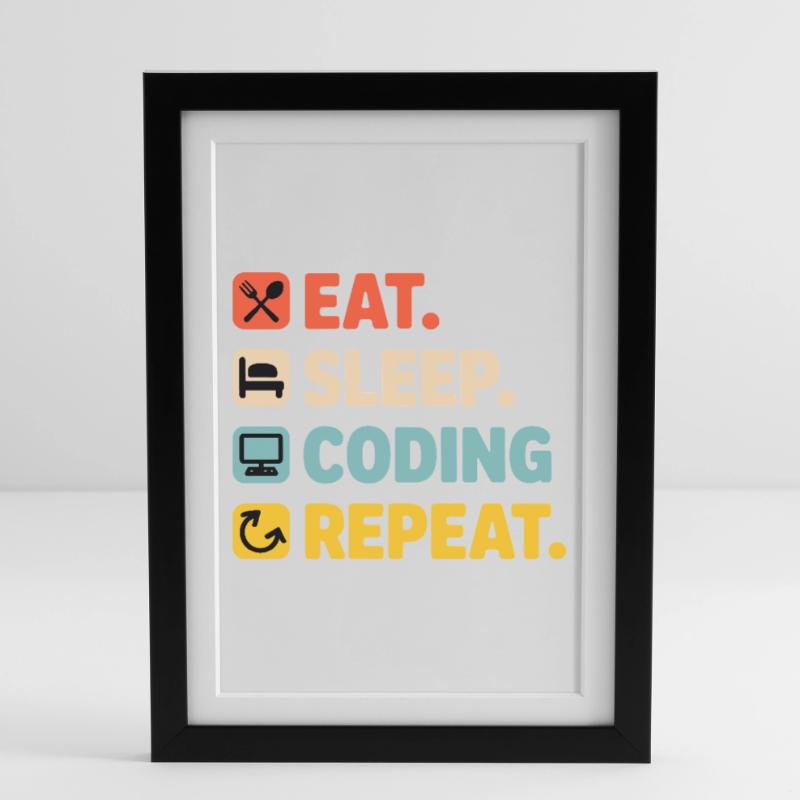 Programmer's Life Humor for Programmers Framed poster (27 × 37 cm)