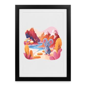 Sugar Scenery Mouse Adventure - Framed poster (27 × 37 cm) - black - Front