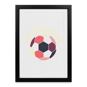 Soccer Mom Fußball Style - Affiche encadrée (27 × 37 cm) - noir - Devant