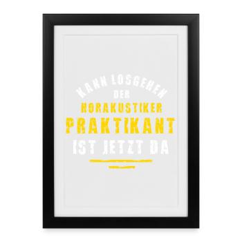 Hearing Aid Acoustician Intern Hearing Acoustics Internship - Framed poster (27 × 37 cm) - black - Front