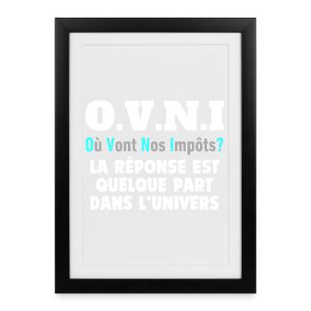 UFO - Framed poster (27 × 37 cm) - black - Front