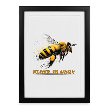 Apiculteur Abeille Abeille Honey - Affiche encadrée (27 × 37 cm) - noir - Devant
