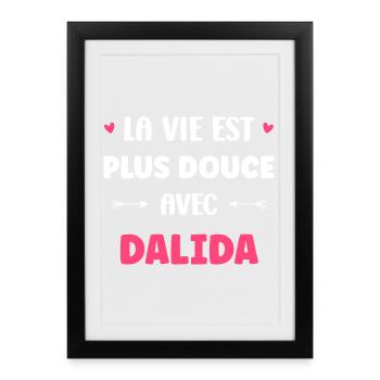 Dalida - Affiche encadrée (27 × 37 cm) - noir - Devant