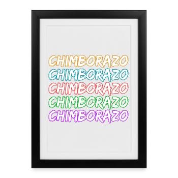 Escalade du Chimborazo - Affiche encadrée (27 × 37 cm) - noir - Devant