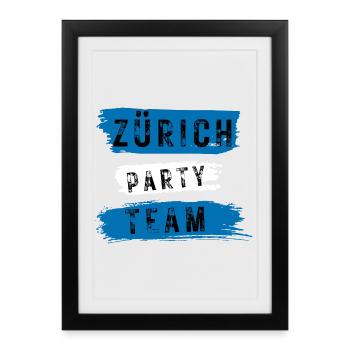 Équipe du Parti de Zurich - Affiche encadrée (27 × 37 cm) - noir - Devant