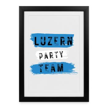 Équipe du parti de Lucerne - Affiche encadrée (27 × 37 cm) - noir - Devant