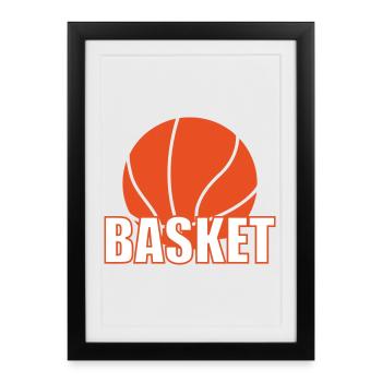Basketball / Basketball / Basktet-Ball / Sports - Framed poster (27 × 37 cm) - black - Front