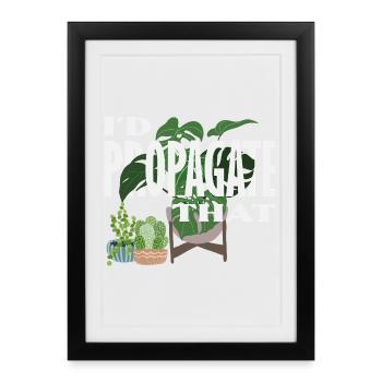 Je propage cette plante amoureuse - Affiche encadrée (27 × 37 cm) - noir - Devant