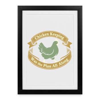 Chickens In The Garden Lifestyle Chicken - Framed poster (27 × 37 cm) - black - Front