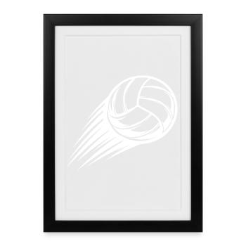 Volleyball Ball - Framed poster (27 × 37 cm) - black - Front