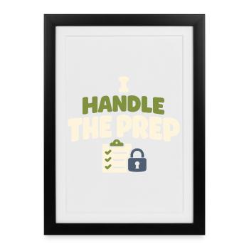 Family Provision Emergency Planner Prepper - Framed poster (27 × 37 cm) - black - Front