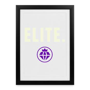 Elite. Success Edition - Royal Purple Crown - Gerahmtes Poster (27 × 37 cm) - Schwarz - Vorne