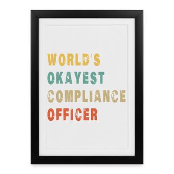 Responsable conformité le plus compétent du monde - Affiche encadrée (27 × 37 cm) - noir - Devant
